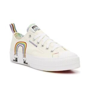 Converse Chuck Taylor All Star Lift Platform Low Pride Women 10.5 White Walking